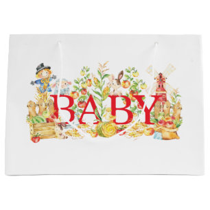 Bolsa De Regalo Grande Mercado Baby Shower de los granjeros · Bolso del