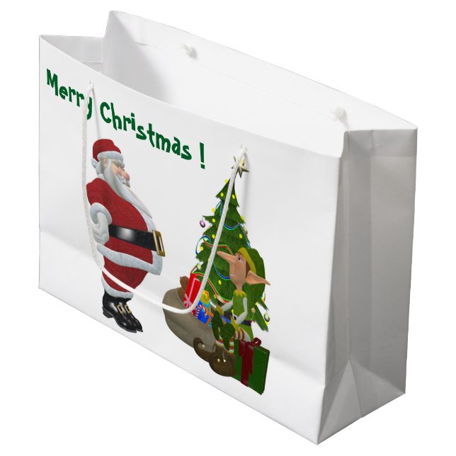 BOLSA DE REGALO GRANDE MERRY CHRISTMAS (Angulo Anverso)