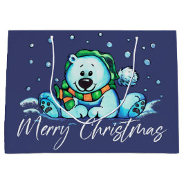 Bolsa De Regalo Grande Merry Christmas Cute Bear