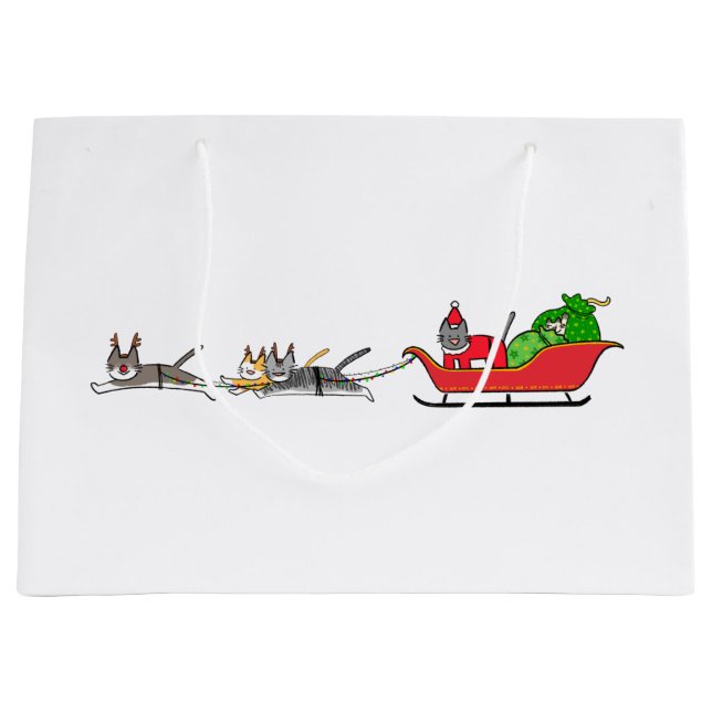 Bolsa De Regalo Grande Merry Christmas mew (Anverso)