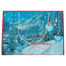 Bolsa De Regalo Grande Merry Christmas Snowley Village