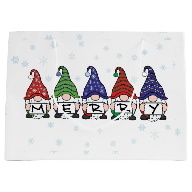 Bolsa De Regalo Grande Merry Gnomes (Anverso)