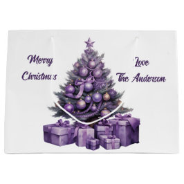 Bolsa De Regalo Grande Merry Purple Navidades