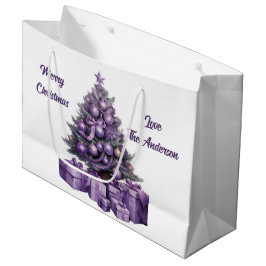 Bolsa De Regalo Grande Merry Purple Navidades