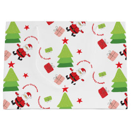 Bolsa De Regalo Grande Merry Santa Red Y Green