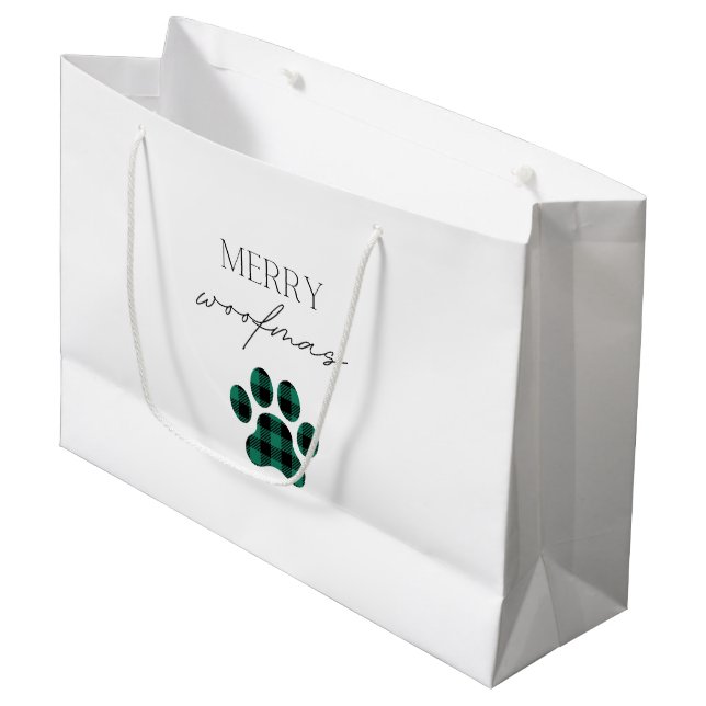 Bolsa De Regalo Grande Merry Woofmas (Angulo Anverso)