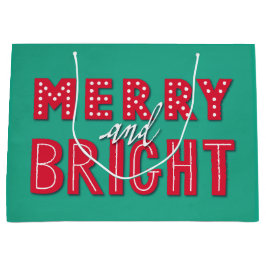 Bolsa De Regalo Grande Merry y Bright