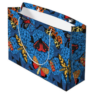 Bolsa De Regalo Grande Metas en la hidrangea azul