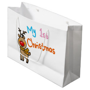 Bolsa De Regalo Grande mi 1r navidad (reno)