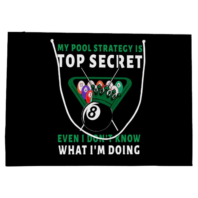 Bolsa De Regalo Grande Mi estrategia de piscina es incluso (Reverso)