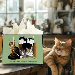 Bolsa De Regalo Grande Mi gato tiene gatos