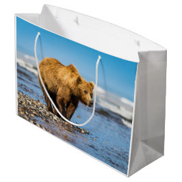 Bolsa De Regalo Grande Mi mamá oso viendo a sus dos hijos