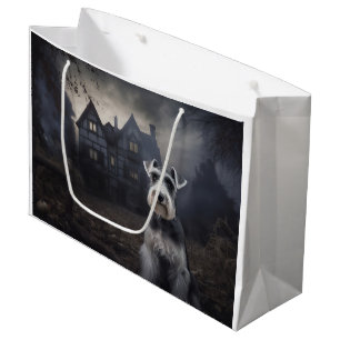 Bolsa De Regalo Grande Miniature Schnauzer Halloween Aterrador