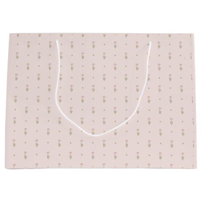 Bolsa De Regalo Grande Minimal Wildflower Pattern with Dots (Anverso)