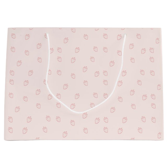 Bolsa De Regalo Grande Minimalismo de Fresa (Anverso)