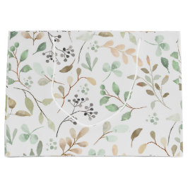 Bolsa De Regalo Grande Minimalist Leaves Pattern Gift Bag