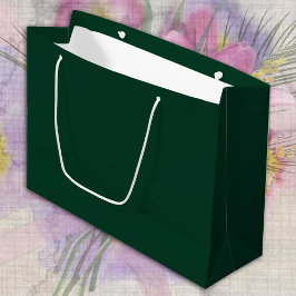 Bolsa De Regalo Grande Minimalista de pino verde oscuro