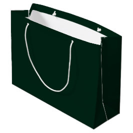Bolsa De Regalo Grande Minimalista pino oscuro verde liso