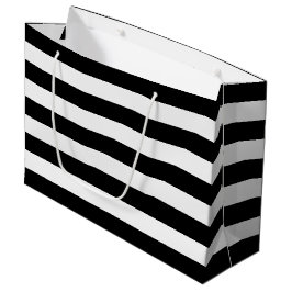 Bolsa De Regalo Grande Moda Bandas negras y blancas