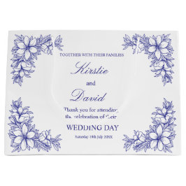 Bolsa De Regalo Grande Moda Boda Día Ornato Marco y Flores