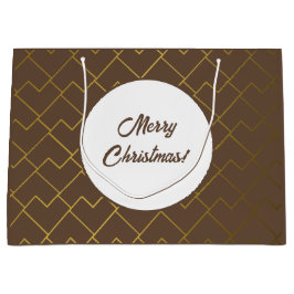 Bolsa De Regalo Grande Moda de moda Geometric Golden Brown