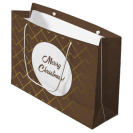 Bolsa De Regalo Grande Moda de moda Geometric Golden Brown