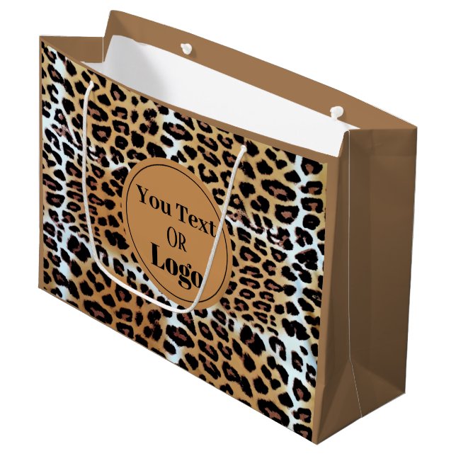 Bolsa De Regalo Grande Moda Estilo Leopard Animal Print Personalizado Bus (Angulo Anverso)