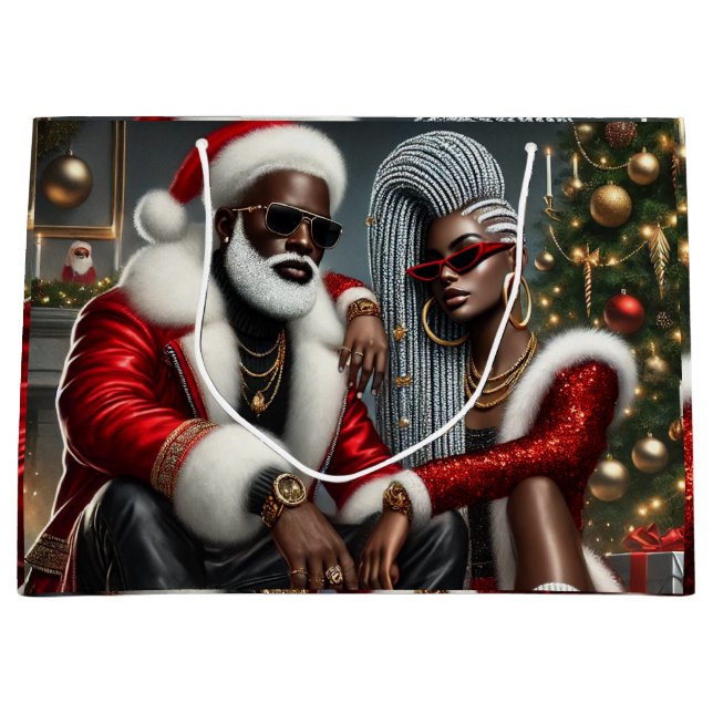 Bolsa De Regalo Grande Moda urbana Santa (Anverso)