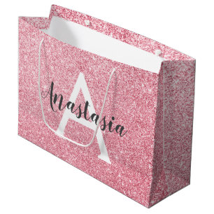 Bolsa De Regalo Grande Moda y Rosa de moda Purpurina de oro esparcen mono