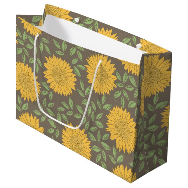 Bolsa De Regalo Grande Modelo amarillo del girasol (Angulo Anverso)