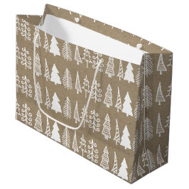 Bolsa De Regalo Grande Modelo blanco del día de fiesta del papel de Kraft