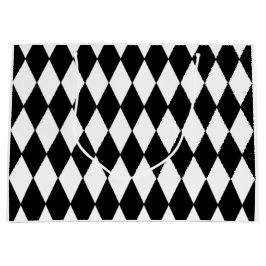 Bolsa De Regalo Grande Modelo blanco negro del Harlequin