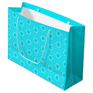 Bolsa De Regalo Grande Modelo de acuarela azul Vivid Aqua Blue Watercolor