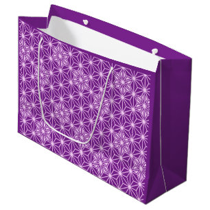 Bolsa De Regalo Grande Modelo de Asanoha del japonés - púrpura amethyst