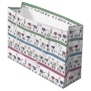 Bolsa De Regalo Grande Modelo de la raya de la llama