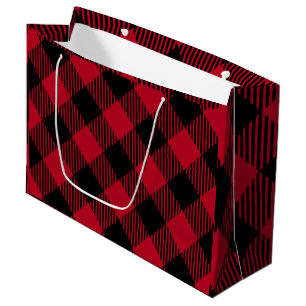 Bolsa De Regalo Grande Modelo de la tela escocesa del búfalo del control