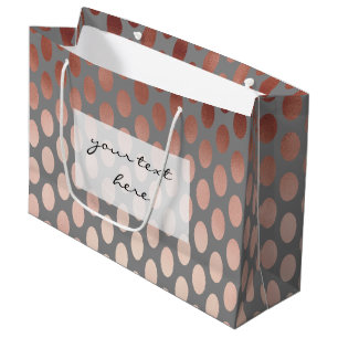 Bolsa De Regalo Grande modelo de lunares color de rosa elegante elegante