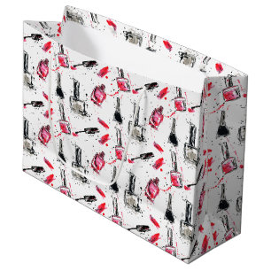 Bolsa De Regalo Grande Modelo del esmalte de uñas de la acuarela