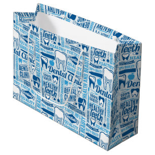 Bolsa De Regalo Grande Modelo dental azul de la clínica