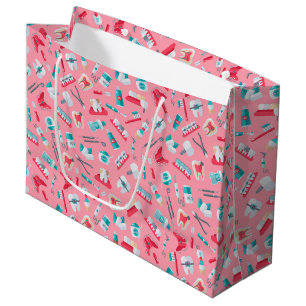Bolsa De Regalo Grande Modelo dental rosado