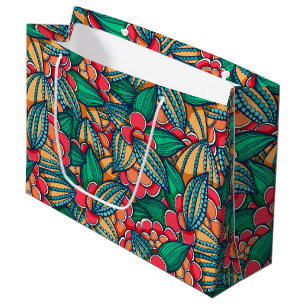 Bolsa De Regalo Grande Modelo ilustrado abstracto colorido de los granos
