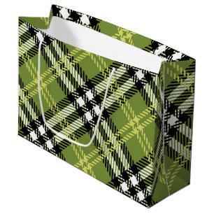 Bolsa De Regalo Grande Modelo irlandés verde de la tela escocesa