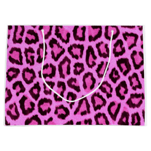 Bolsa De Regalo Grande Modelo rosado del estampado leopardo