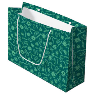 Bolsa De Regalo Grande Modelo verde de los microbios