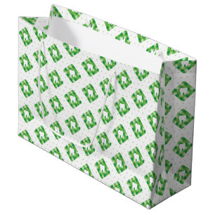Bolsa De Regalo Grande Modelo verde del diente de la tela escocesa