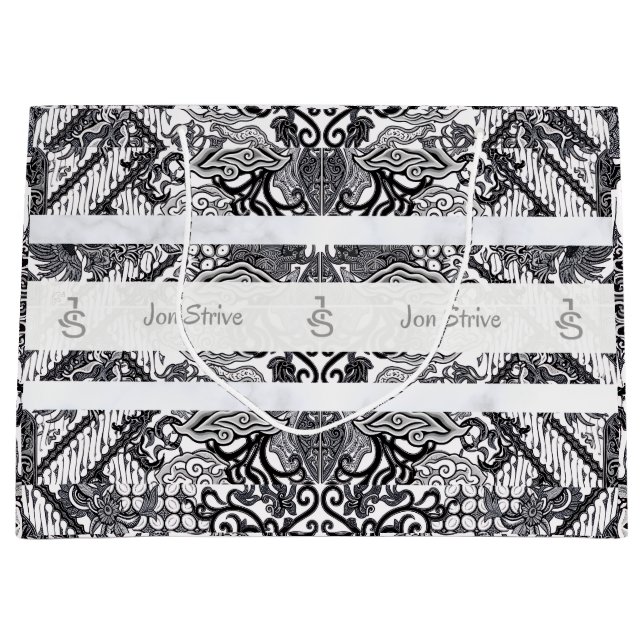 Bolsa De Regalo Grande Modern BATIK Pattern (Anverso)