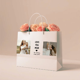 Bolsa De Regalo Grande Modern Personalized Photo Gift for Mom