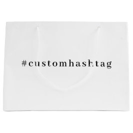 Bolsa De Regalo Grande Modern Trending Hashtag Social Design