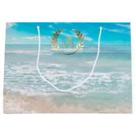 Bolsa de regalo grande | Moderna playa geométrica 