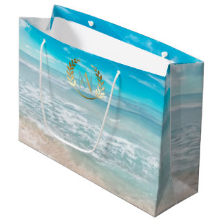 Bolsa de regalo grande | Moderna playa geométrica 